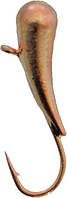 Мормышка вольфрамовая Fishing ROI Уралка-перевертыш с ушком 3.6mm copper
