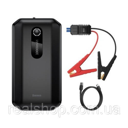 Автомобільний пуско-зарядний пристрій Baseus Super Energy Air Car Jump Starter 10000 mAh CGNL020101 Black, фото 1