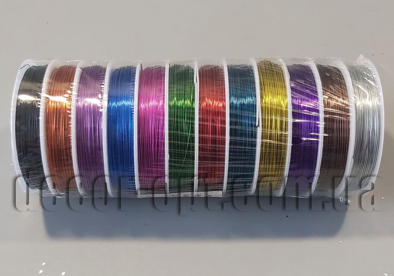 Дріт 0,37 мм флоритичний мікс 50 м/1 шт.
