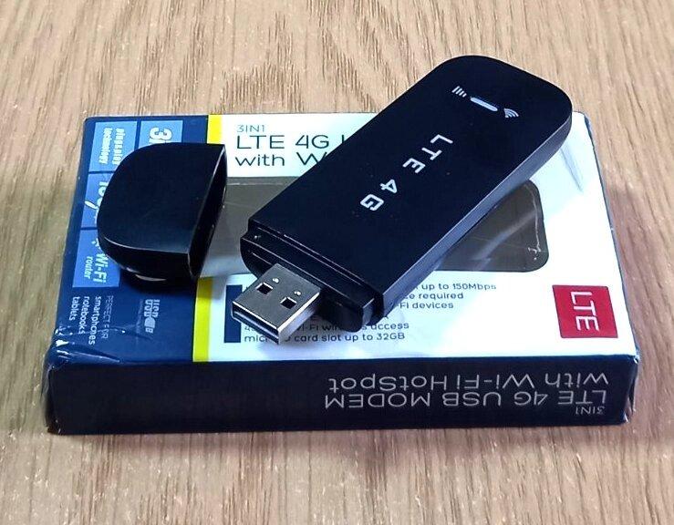 4G LTE/3G USB Wi-Fi модем роутер H760UFI-2514 (В1/В3), 150 Мбіт/с, Plug & Play, чорний