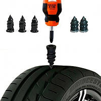 Набір ремкомплект для ремонту безкамерних шин авто та мото — цвяхи Small + Large розмір, 5 шт.