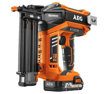 Цвяхозабивач акумуляторн AEG,Li-Ion 18V до цвяхів 18GA l=16-55мм,2 уд/сек,маг 105ш(БЕЗ АКУМУЛЯТОРА), фото 2