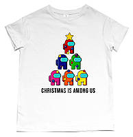 Детская новогодняя футболка "елка из амонгов" 86 Family look