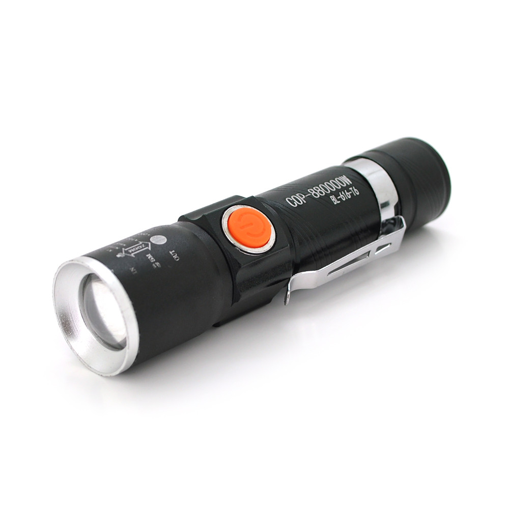 Ліхтарик Bailong BL-616, Creeion-T, 1 різ., корпус — алюміній, водостійкий, ударостійкий, вбудований акум, BOX, фото 1