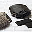 Муфта рукавички роздільні, на коляску / санки, універсальна, для рук, сірий плюш (колір - чорний), фото 2