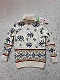 Новорічний вовняний светр на дівчаток 6,7,8,9,10 років, фото 4