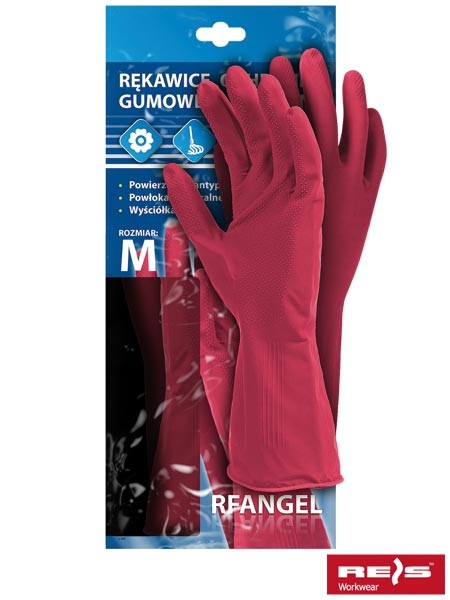 Рукавички захисні гумові флокові RF R, фото 1