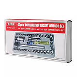 Набір торцевих головок Aiwa з тріскачкою, 40 шт. у кейсі, фото 2