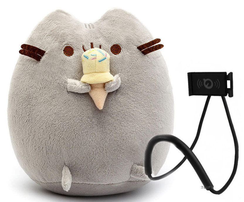 Архив Набор Мягкая игрушка кот с мороженым Pusheen cat Серый + подарок ...