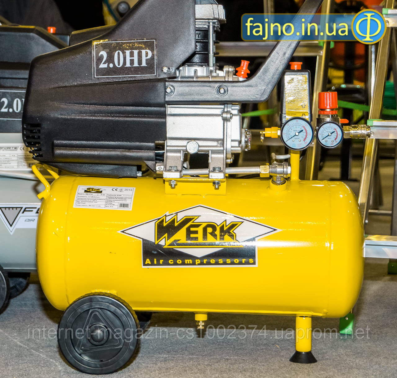 Компресор Werk BM-2T24 (1,5 кВт, 200 л/хв, 24 л)