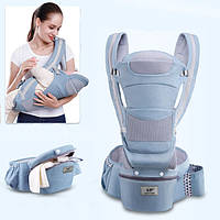 Хипсит, Эрго-рюкзак, кенгуру переноска Baby Carrier 6 в 1 Голубой (n-891) D8P1-2023