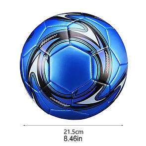 Футбольний м'яч 5 розмір. М'яч для футболу синього кольору. М'яч футбольний синій, фото 2