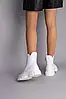 Жіночі демісезонні черевики ShoesBand Білі натуральні шкіряні на широку ногу всередині байка 37 (23,5-24 см) (S55501-2д), фото 6