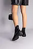 Жіночі демісезонні черевики ShoesBand Чорні натуральні шкіряні наплак на широку ногу всередині байка 35 (22,5 см) (S55501-1д), фото 6