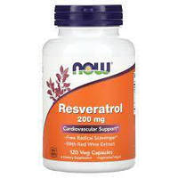 Resveratrol 200 mg NOW, 120 капсул