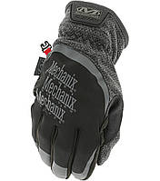 Зимові тактичні військові Softshell рукавиці зсу чорні Mechanix ColdWork FASTFIT з пальцями для сенсора