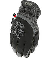 Зимние тактические военные Softshell перчатки всу чёрные Mechanix ColdWork FASTFIT с пальцами для сенсора