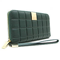 Зеленый кожаный женский кошелек на молнии классический брендовый дамский кошелек портмоне из натуральной кожи