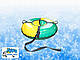 Тюбінг — надувні санки для катання на снігу (діаметр 90-100-120 см) Різні кольори 100 см, фото 2