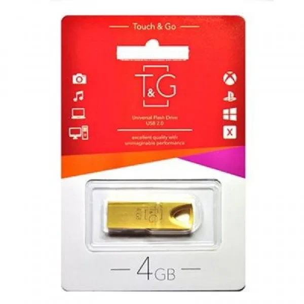 Флеш память T&G 117 Metal Series TG117GD-4G Gold 04 GB USB 2.0