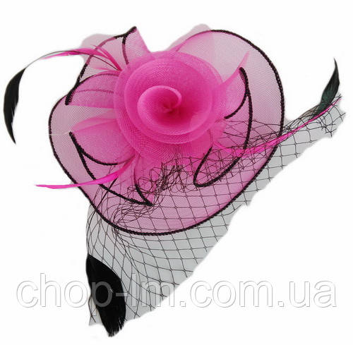 Вуалетка "Троянда" рожева