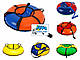 Тюбінг, плюшка, надувні ПВХ санки-ватрушки для дітей (діаметр 90-100-120 см) Різні кольори, фото 8