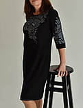 Чорне вишите плаття, арт. 4571 батал, фото 5