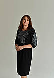 Чорне вишите плаття, арт. 4571 батал, фото 2