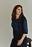 Сукня жіноча темно-синя з вишивкою ,арт. 4572 батал, фото 8