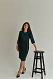 Зелена сукня жіноча з вишивкою ,арт. 4573 батал, фото 9