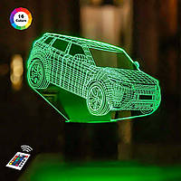 3D світильник нічник з пультом "Автомобіль 43" 3DTOYSLAMP