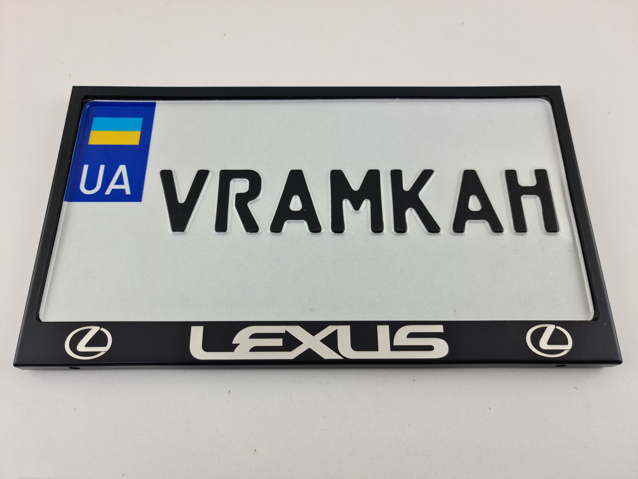 Номерна рамка для авто Lexus black logo, рамка під американський номер, фото 1