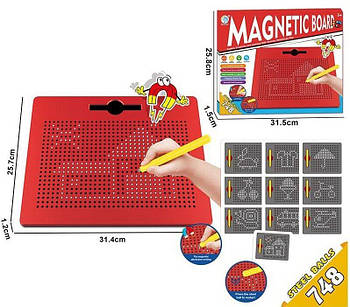 Дитяча магнітна мозаїка (10 карток із прикладами малюнків) YM 2204
