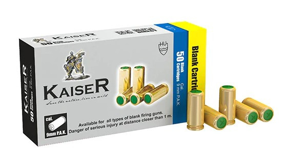 Холостий патрон Kaiser 9 мм P.A.K., 50 шт