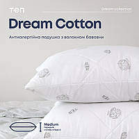 Подушка з бавовни для комфортного сну ТЕП Dream Collection Cotton 50*70 см (650г) (ультразвук)
