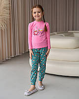 Пижама на девочку две чашечки размеры 3-4, 5-6, 7-8 лет