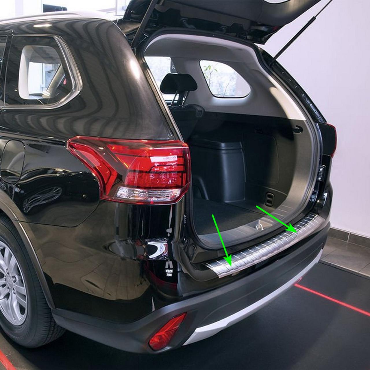 Захисна накладка на задній бампер для Mitsubishi Outlander III 2015-2022 (без парктроніків) /нерж.сталь/