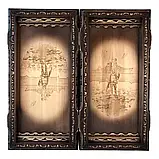 Дерев'яні нарди Патріотичної Тематики, оформлені ручним різьбленням, розмір 52*26*8 см, фото 2