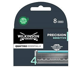 Змінні касети Wilkinson Sword Quattro Titanium Precision  Sensitive 8 шт W00311