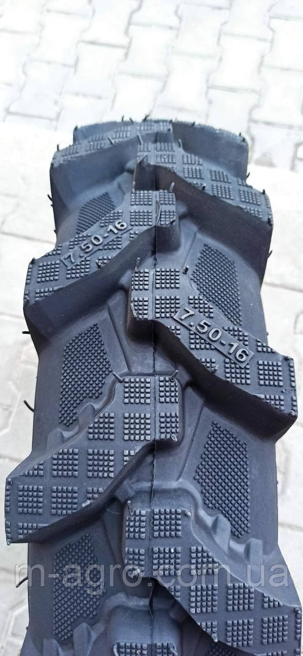 Покришка на мотоблок 7.50-16 з камерою (вир-во Zubr), фото 1