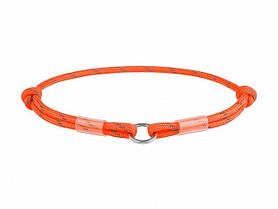 Шнурок для адресника Waudog з паракорду світловідбиваючий помаранчевий М 42 - 76 см