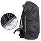 Двосторонній чохол від дощу і пилу Kaka Rain Cover, чорний-сріблястий, для рюкзаків 40-50л, фото 3