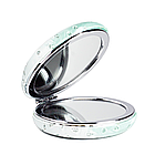 Дзеркало косметичне Cosmetic Mirror кишенькове подвійне кругле голографічне A87-58, фото 2