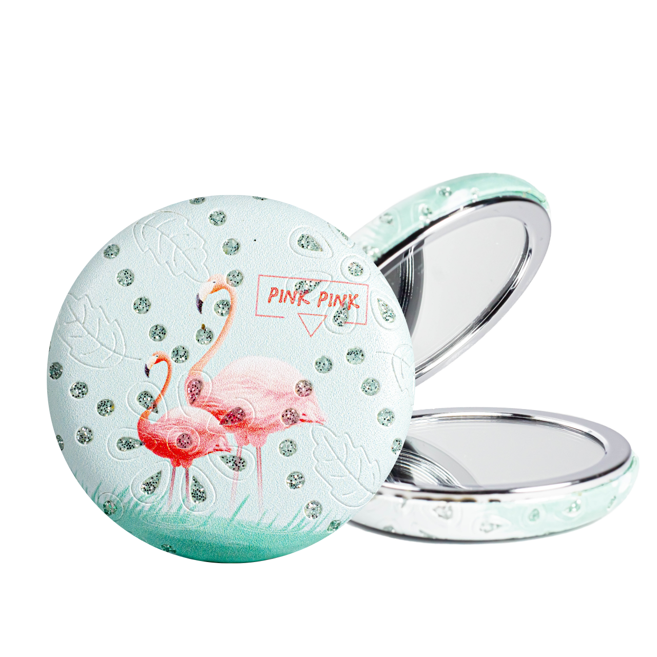 Дзеркало косметичне кишенькове подвійне кругле Cosmetic Mirror, фото 1