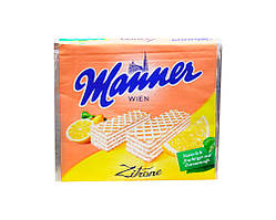 Вафлі Manner Zitrone з лимонним прошарком, 75 г