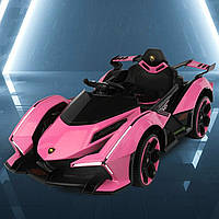 Детский электромобиль Lamborghini (2 мотора 35W, аккум. 12V8AH, MP3, USB,свет, EVA) M 4865EBLR-8 Розовый