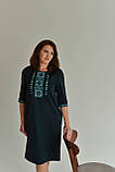 Зелена сукня з вишивкою "Геометрія", арт. 4578, фото 5