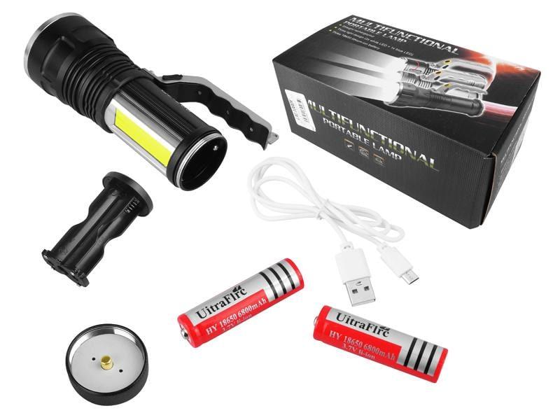 Світлодіодний потужний міцний ліхтар QL-268 з функцією SOS + акумулятор в комплекті у подарунок