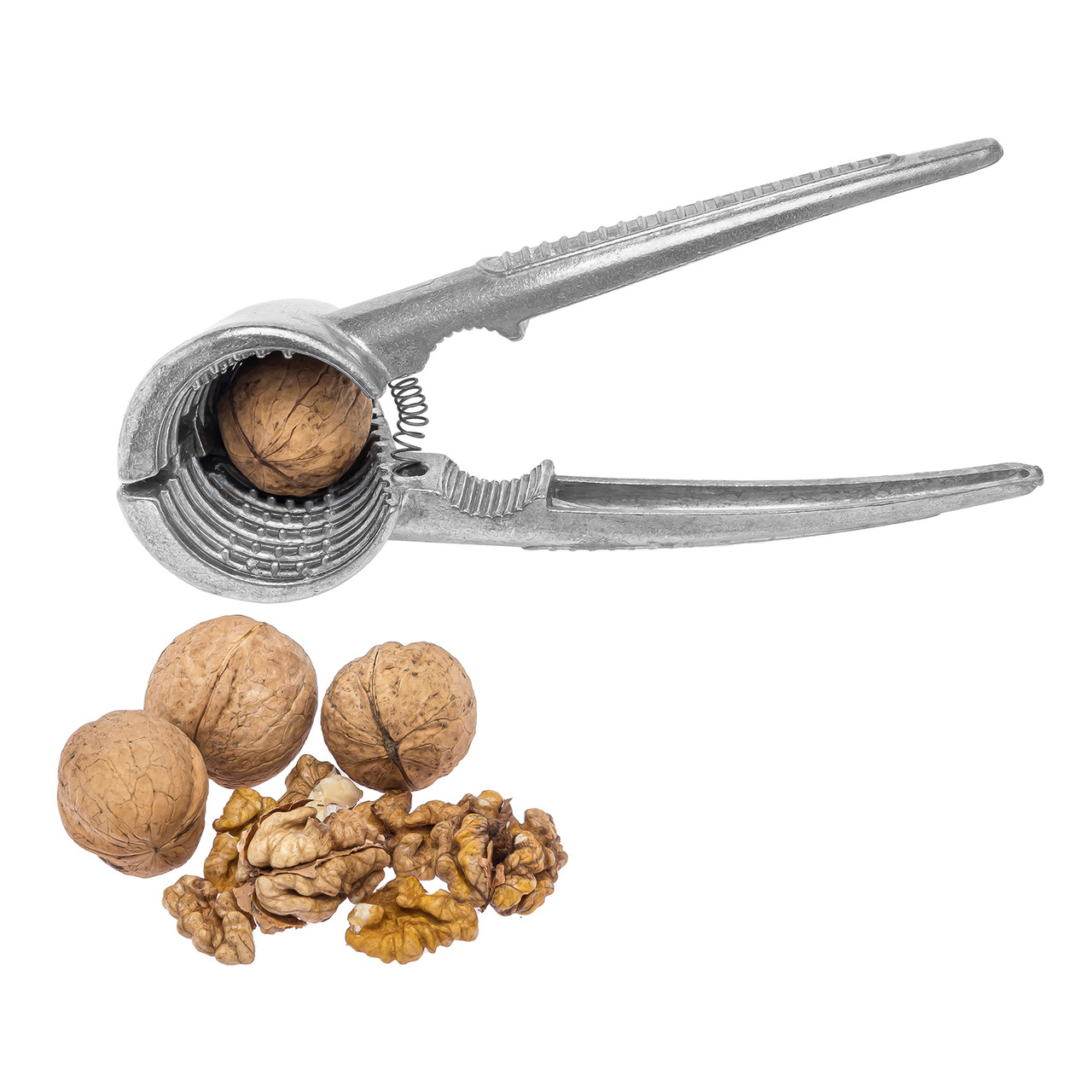 Конусний металевий міцний горіхокол з ребристими ручками 18.5 см ХЕАЗ