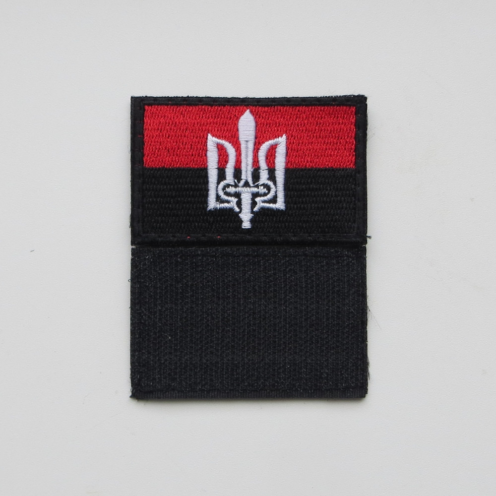 Нашивка Прапор України з гербом (червоно-чорний)